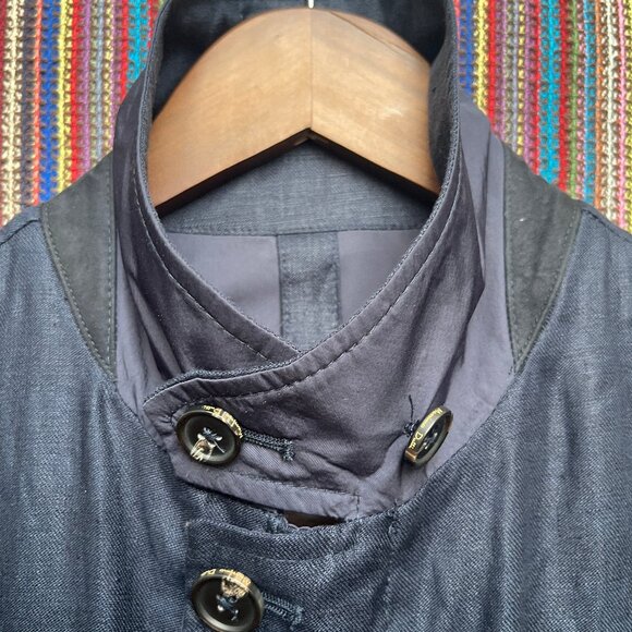 Massimo Dutti Linen Zip Flap Blazer - NEW - Picture 6 of 12